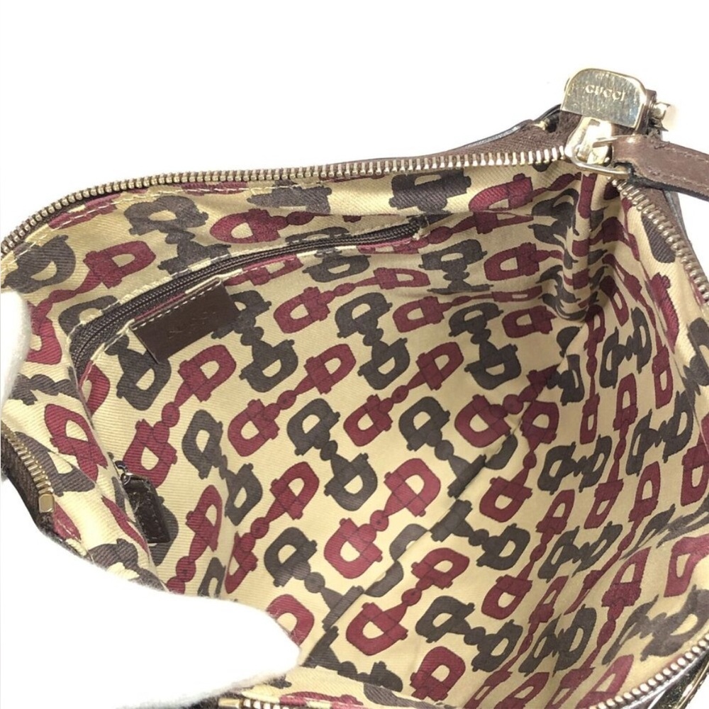 Gucci Brown Monogram Crossbody Bag - Picture 13 of 15